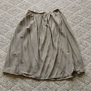 Ellen Tracy Brown and Cream Striped Skirt